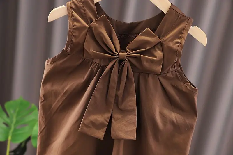 Korean version baby girls' sleeveless+shorts suits Summer