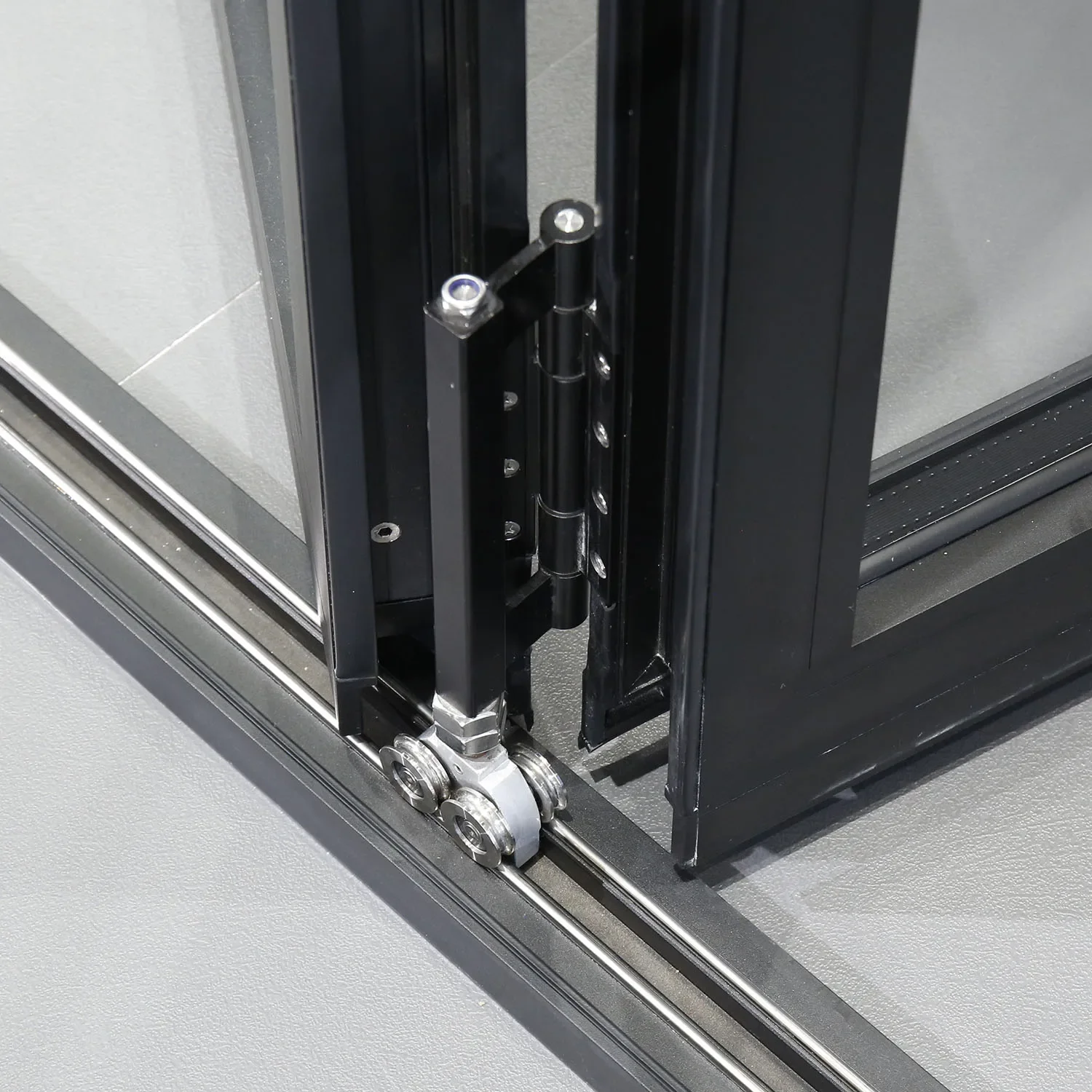 Sixinalu Panel Exterior Interior Accordion Doors Folding Aluminum Sliding Double Glass Garden Door Home Decor Household