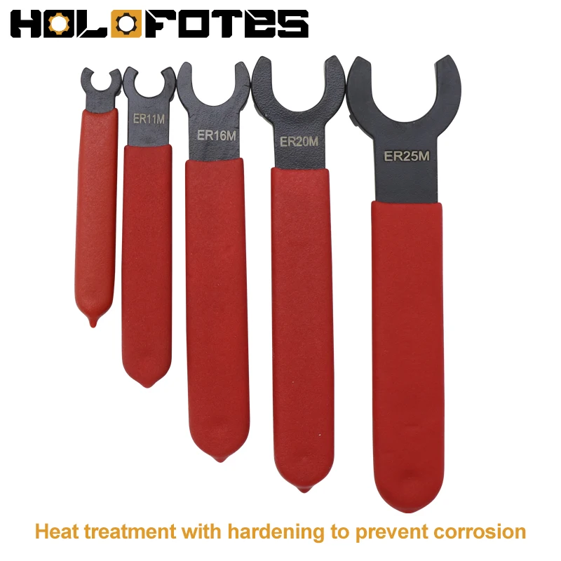 ER-M Type Wrench ER8M ER16M ER20M ER25M Wrench Rubber Handle Cast Iron Body for ER-M Series Collet Chuck Nut