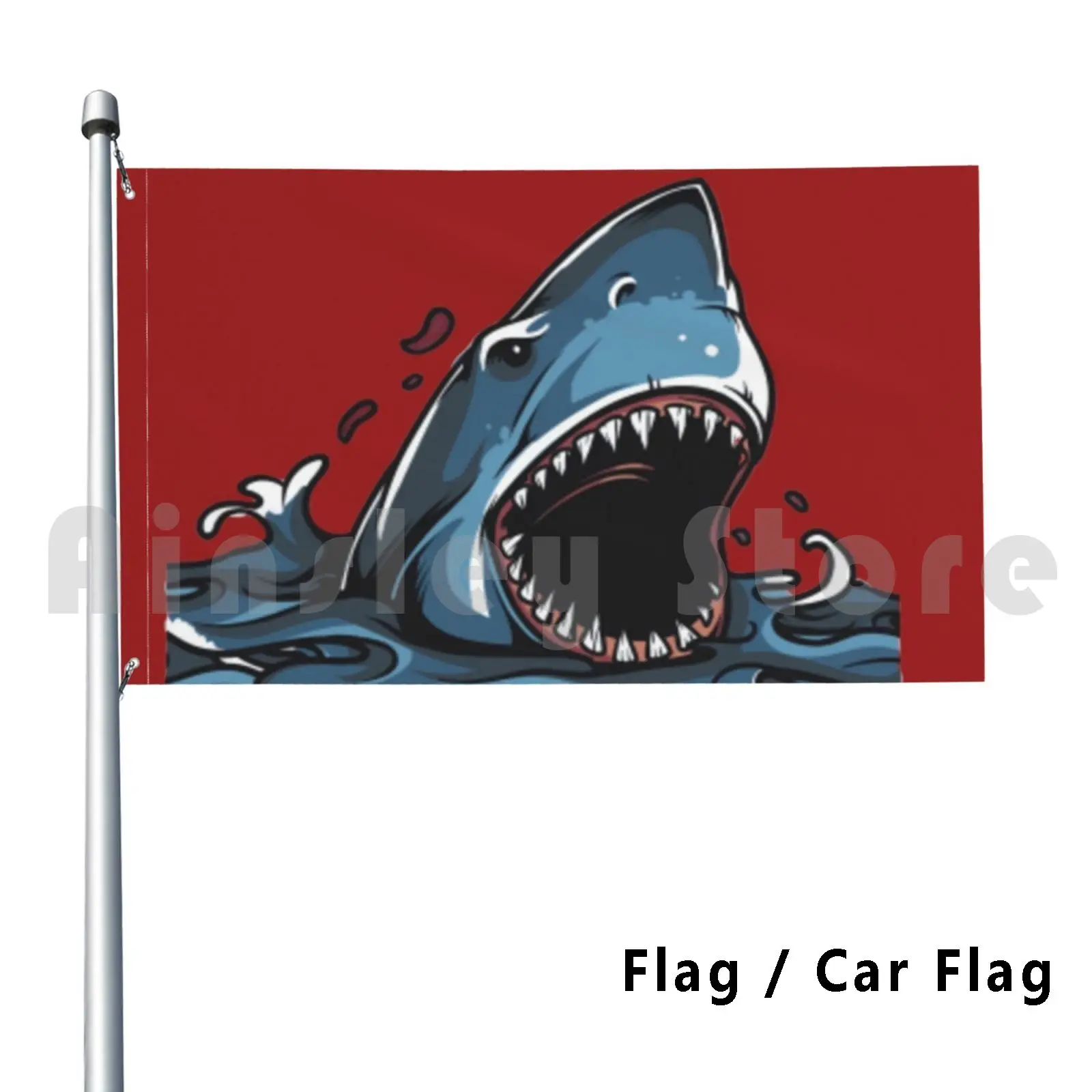 The Good Shark Flag Car Flag Printing Custom Shark Week Shark Tank Shark Week 2021 Shark Tale Shark Attack Shark