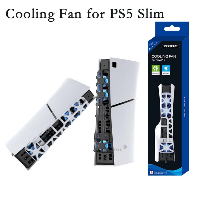 Ventilador de refrigeración para SONY PS5 Slim, sistema de refrigeración  eficiente con luz LED, USB, DC 5V, 1100 RPM, 3 ventiladores, accesorios de  consola de refrigeración trasera - AliExpress