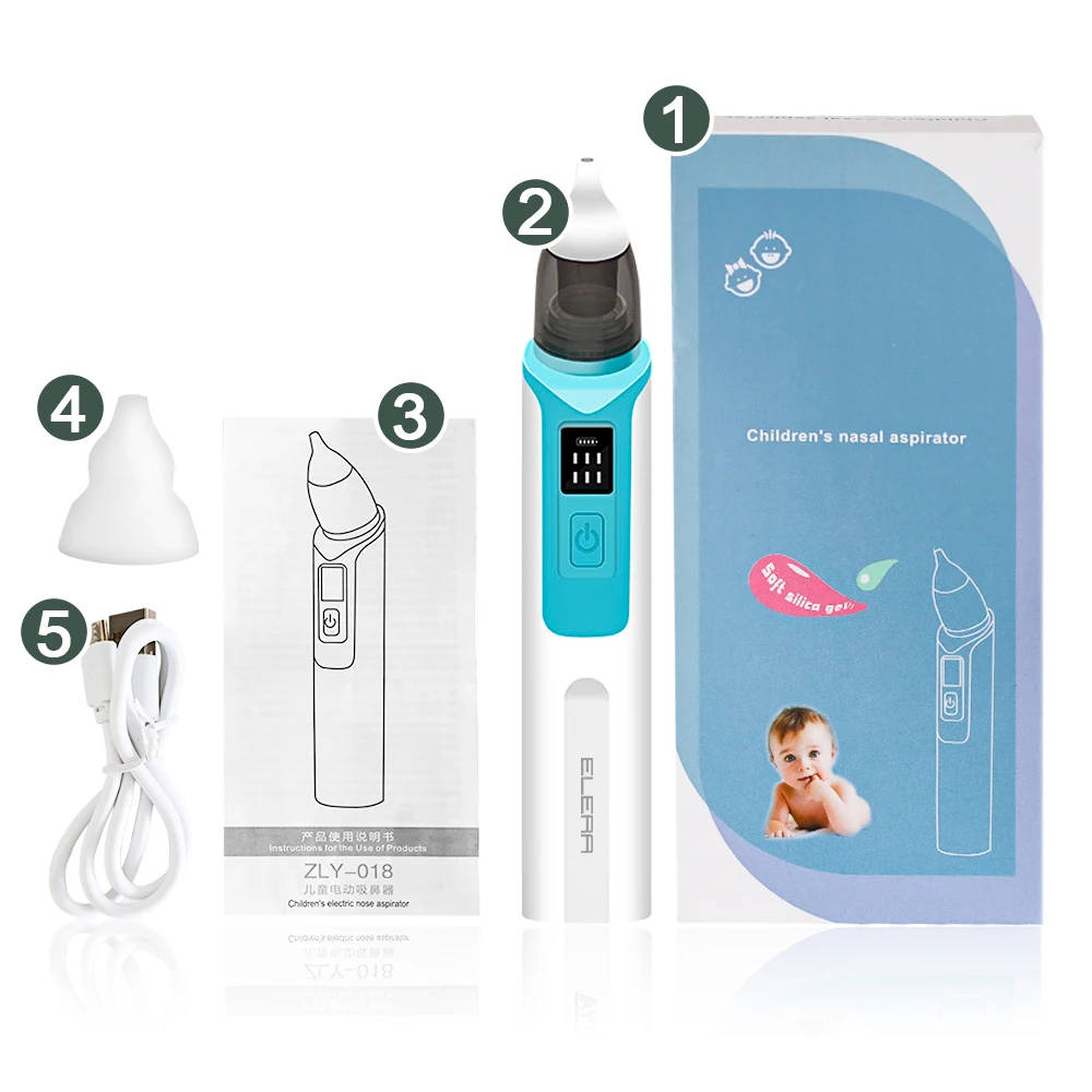 Rechargeable Baby Nose Cleaner Silicone Adjustable Suction Electric Child Nasal Aspirator nasal aspirator