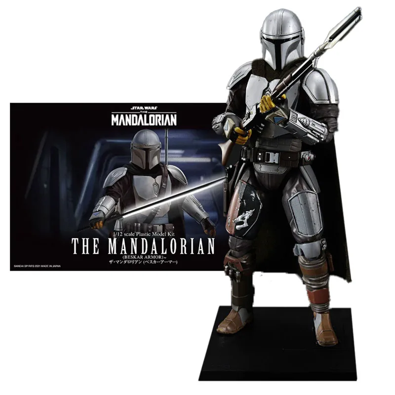 Bandai Genuine Figure Star Wars The Mandalorian Model Kit The Mandalorian Beskar Armor Collection Model Action Figure Toys Gifts
