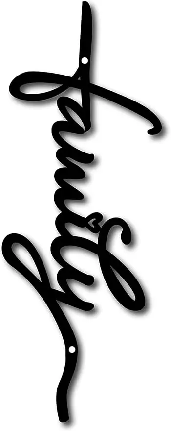 

1 шт. семейное настенное искусство, черное металлическое украшение для слов, деревенские буквы, знаки, подвесные слова, вырез, украшение для дома, внутреннее украшение