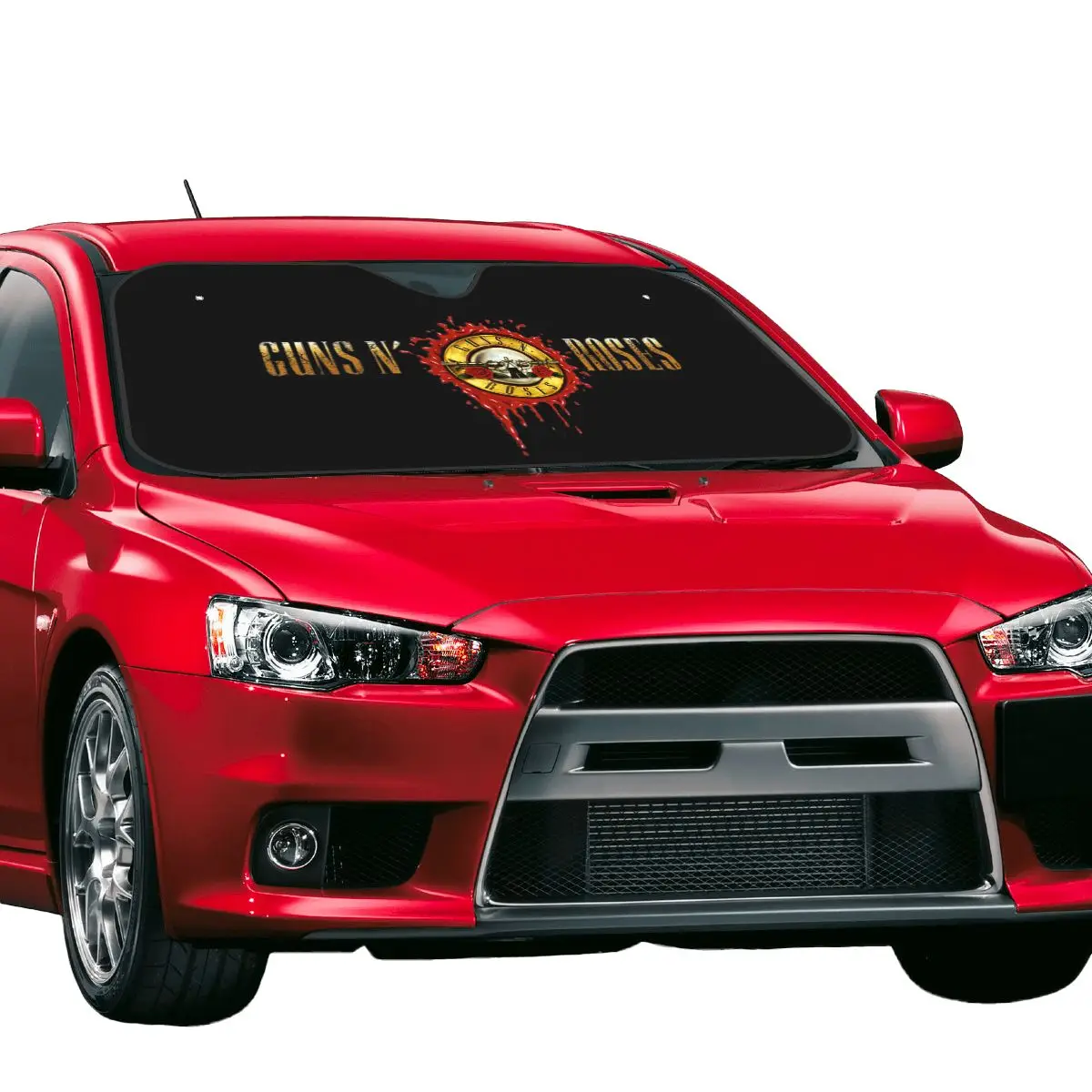 Guns N Rose Heavy Metal Sunshade Windscreen Steampunk Music Foldable Car Front Windshield 76x140cm Sunshade Visor Car-covers