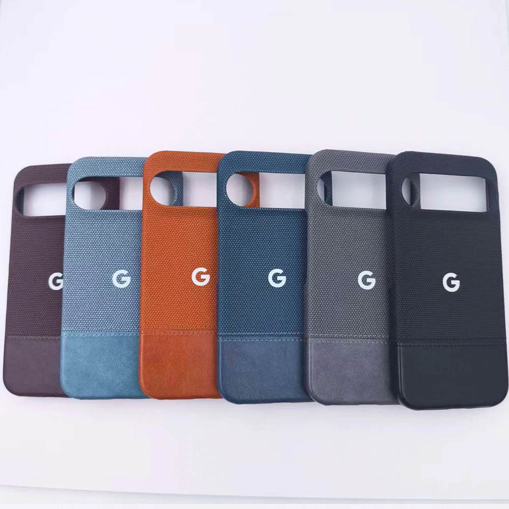Vintage Color Block Shockproof Fabric Leather Phone Case - Protective Hard Shell