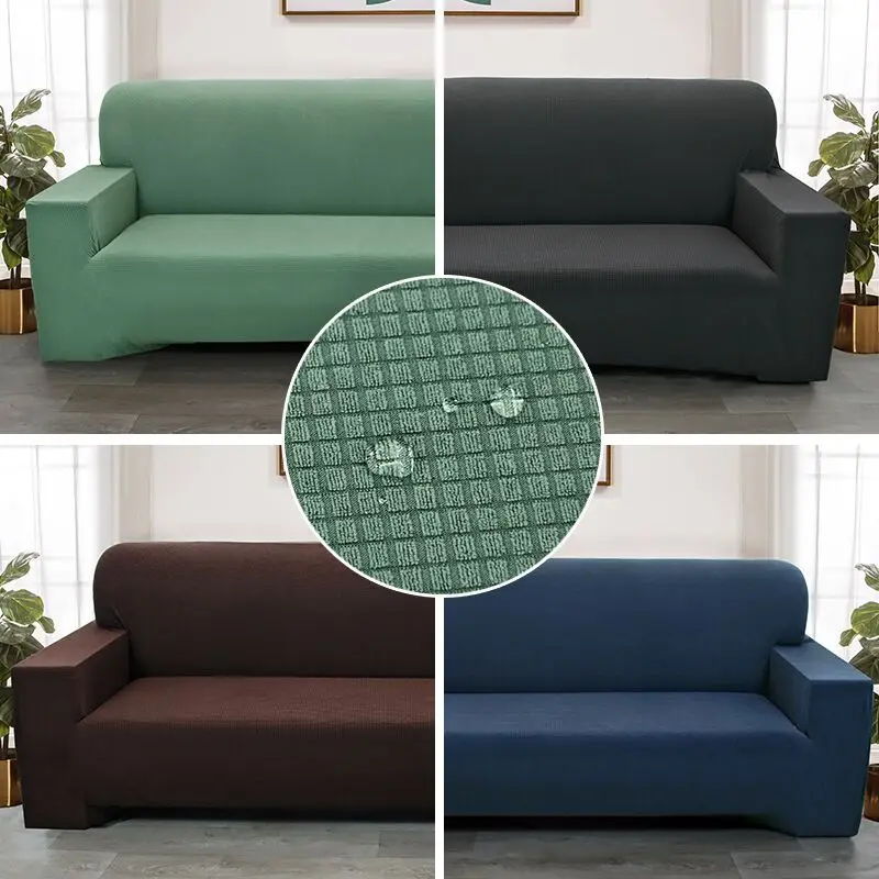 Waterproof Elastic Sofa Cover All Inclusive Solid Color Thickened Polar