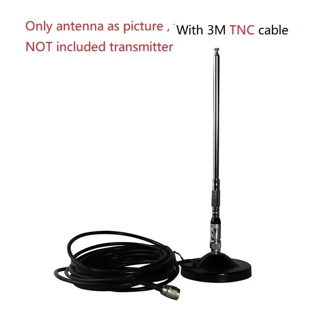 FM Transmitter Antenna Small Rod Telescopic Antenna for 1w-15w fm radio broadcast Magnetic