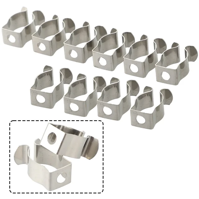 10pcs Spring Terry Clips Manganese Steel Narrow Base Tool 6mm-32mm Heavy Duty Tool Storage Hangers Cabinets Hardware 3