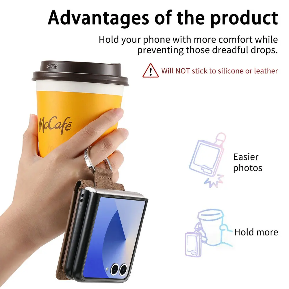Luxury Leather Card Holder Case for Samsung Z Flip Series