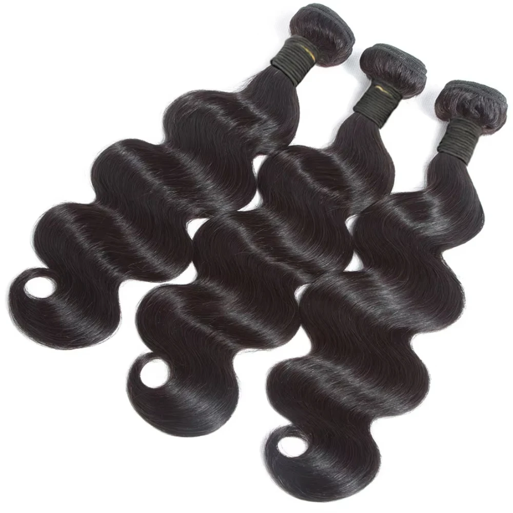 Body Wave Human Hair Bundles Natural Color Human Hair Body Wave Bundles Brazilian Remy Weave Extensions