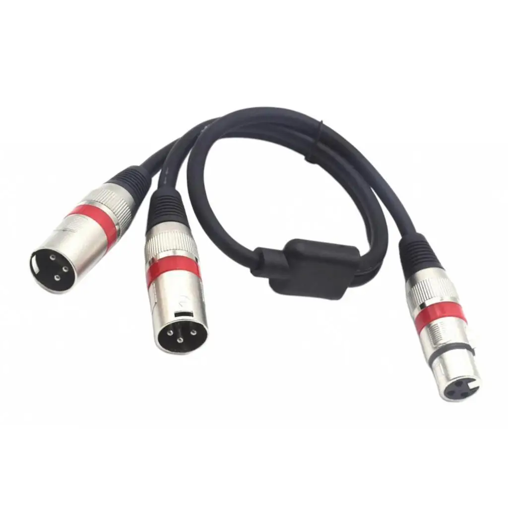 XLR 스플리터 암 듀얼 수 3 핀 Y 케이블 마이크 오디오 어댑터