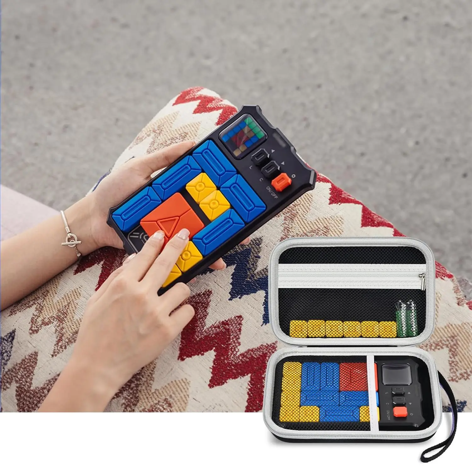 Case Compatible with Giiker Super Slide Brain Games, Brain Teaser Puzzles Organizer Storage Bag, Flow Slider Puzzle storage bags