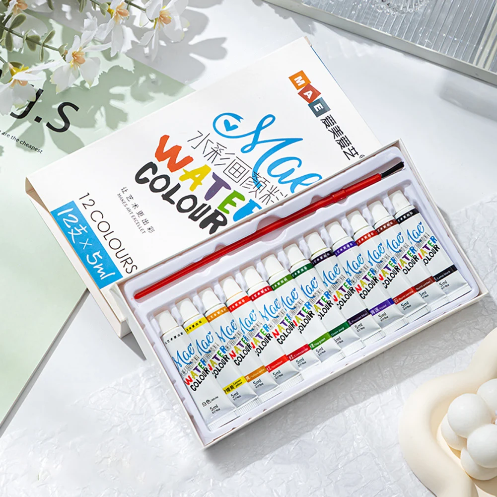 Mini Portable Watercolor Palette Set watercolor palette for Painters Artists Students Watercolor Brush Travel Paint Palette Acrylic Grid Paint Box