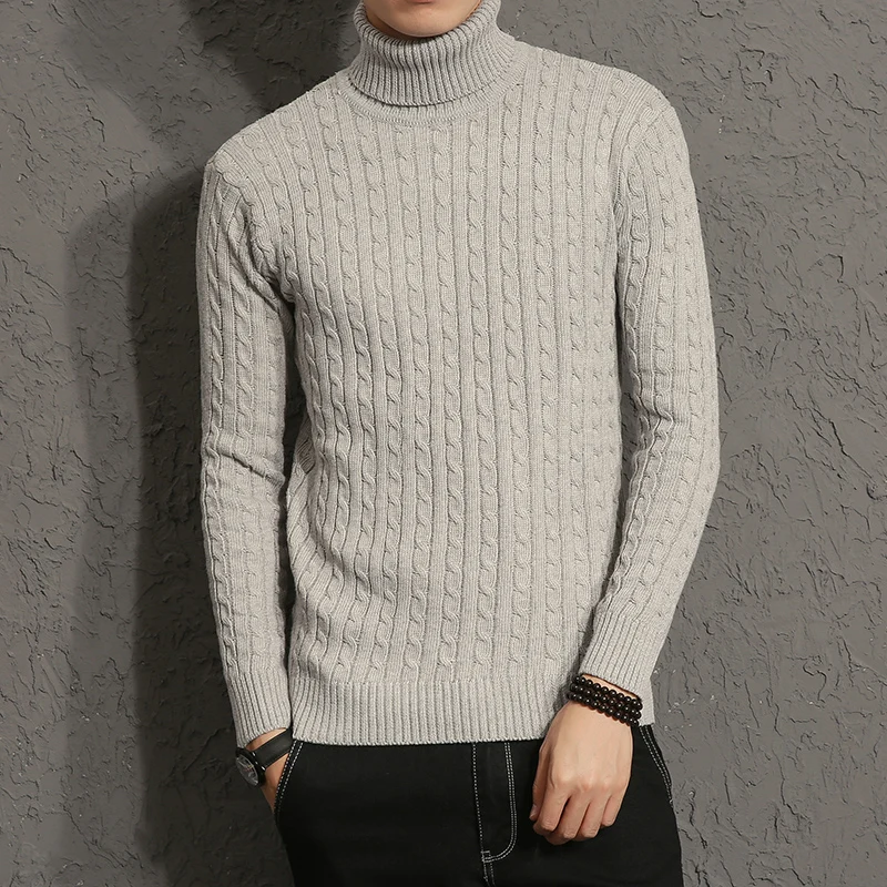

Мужской зимний теплый свитер с высоким воротником, толстые свитера с высоким воротником, популярные мужские теплые пуловеры, зимние свитера большого размера 5XL