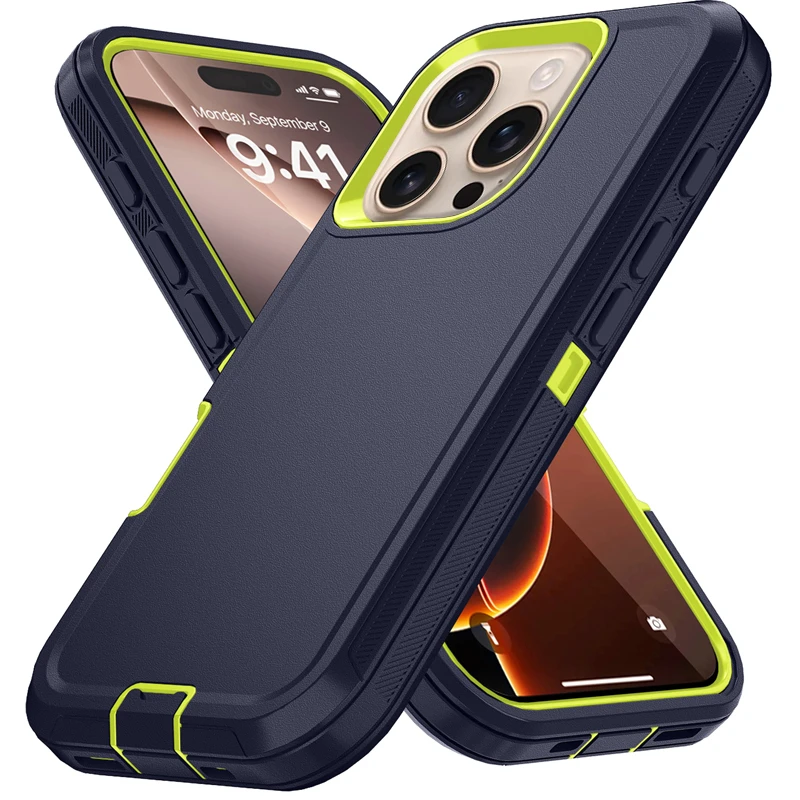 Rugged Shockproof Phone Case with Bracket and TPU Cover