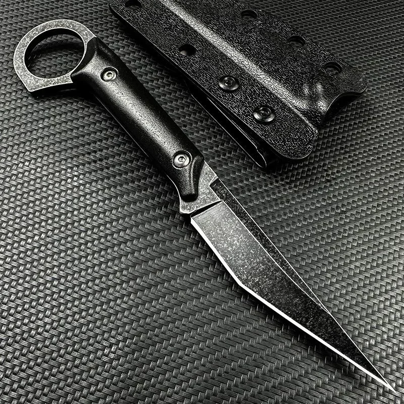 Portable Multi-purpose Outdoor Straight Knife +K Sheath Jungle Survival EDC Knife