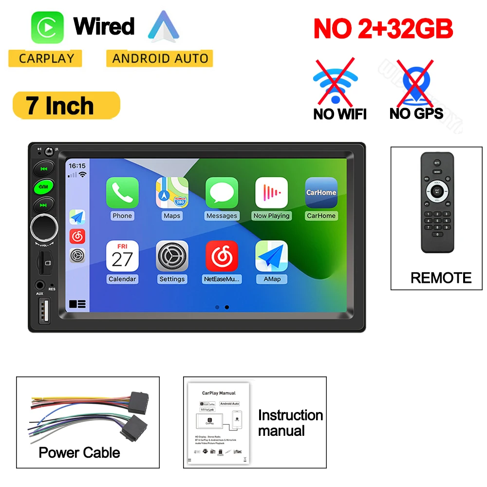 Android 13 7 9 10 inç Araba Radyo GPS 2 din Radyo Stereo Alıcı Oynatıcı 64G Multimedya Oynatıcı kablosuz CarPlay Android Otomatik Hediye