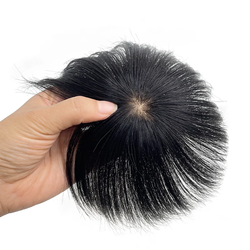 Mens Wig Human Hair Toupee Swiss Lace Pieces Wigs Natural Breathable Thinning Hair Cover-Up Forehead Balding Concealment
