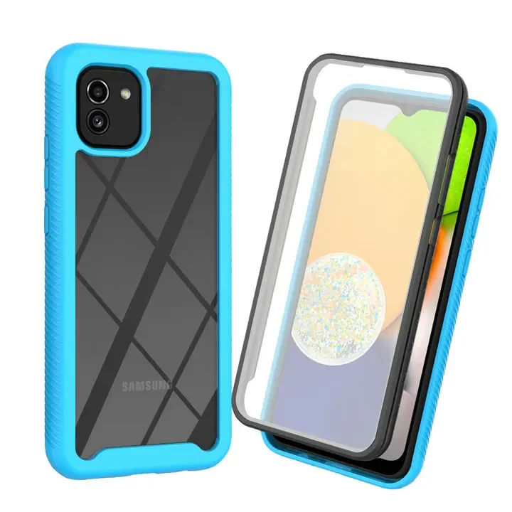Crystal Clear 360° Protective Bumper Armor Case with Front Film - Shockproof Phone Shell