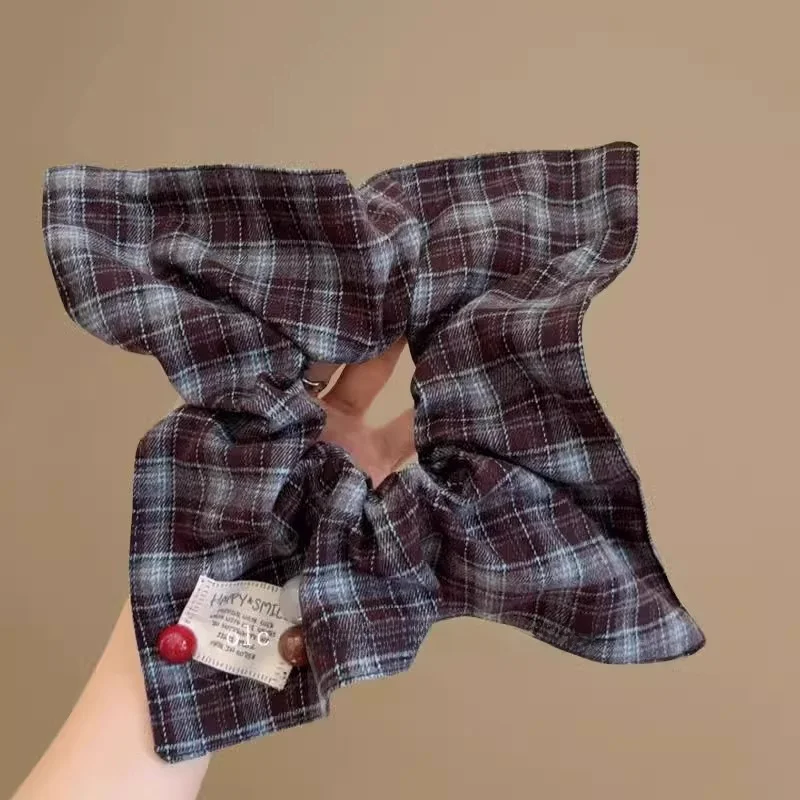 Chic Lace-Trimmed Knitted Hair Ties - Korean Style Retro Accessories