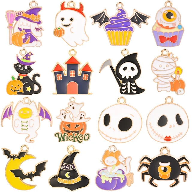 할로윈의 마법: 카와이 해골 마녀 에나멜 참으로 만드는 주얼리 매력 할로윈의 마법: 카와이 해골 마녀 에나멜 참으로 만드는 주얼리 매력