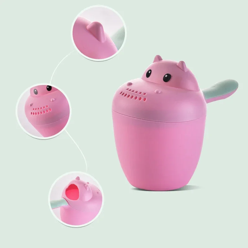 Cartoon Infant Shampoo Cup Shower Water Baby Bath Caps Children Spoons Child Washing Hair Kids Tool