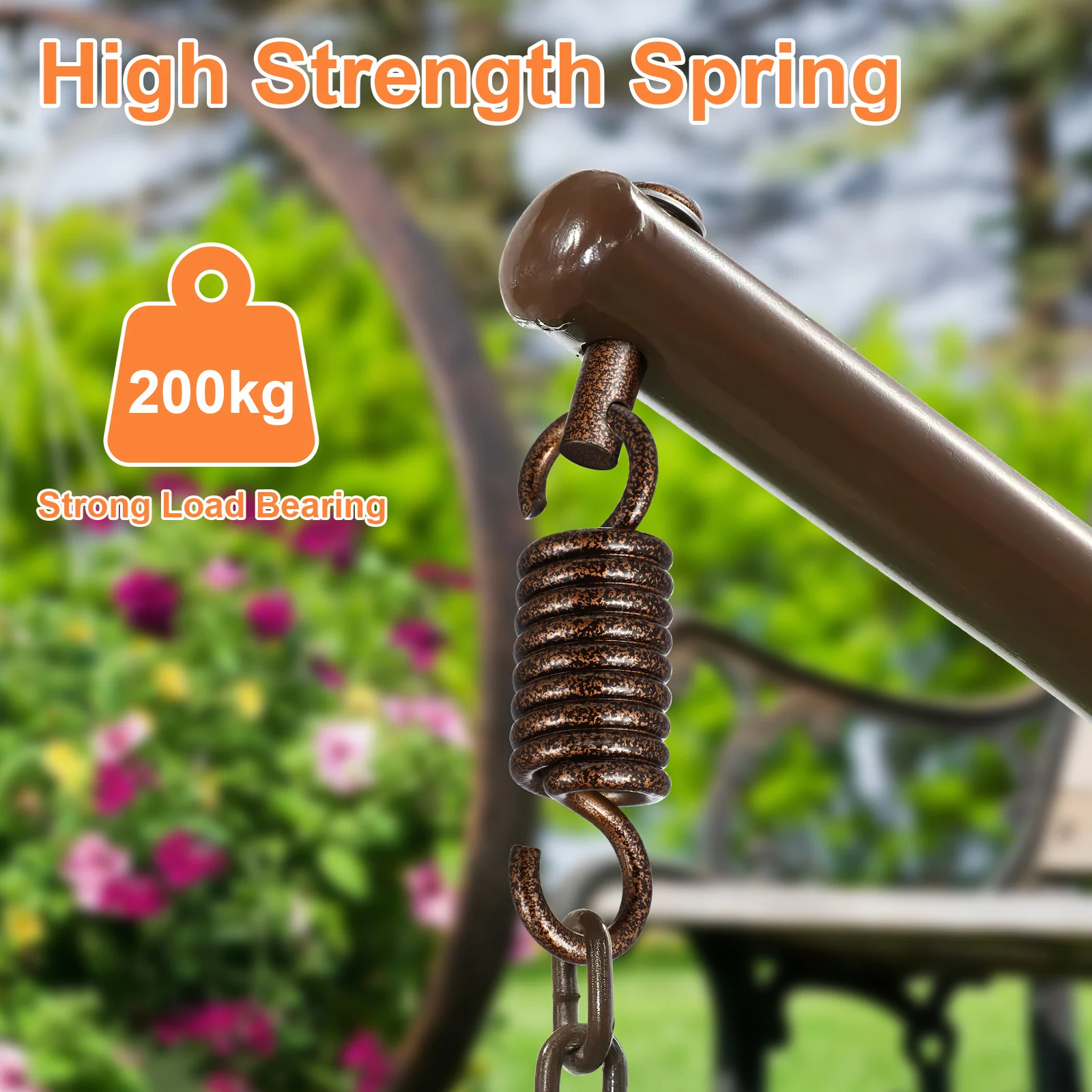 Hammock Hanging Swing Chair Hook Outdoor Kit Hooks Heavy Ceiling Porch Hanger Duty Springs Suspension Accessories Chairs Parts hammock fittings