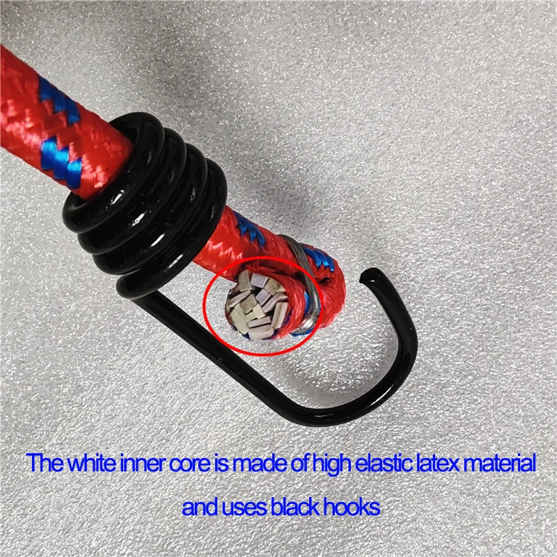 High Strength Elastic Luggage Rope Rubber Elastic Rope Hooks,Shock Cord  Cables,Luggage Tying Rope With Hooks, Bungee Cord LPI-96