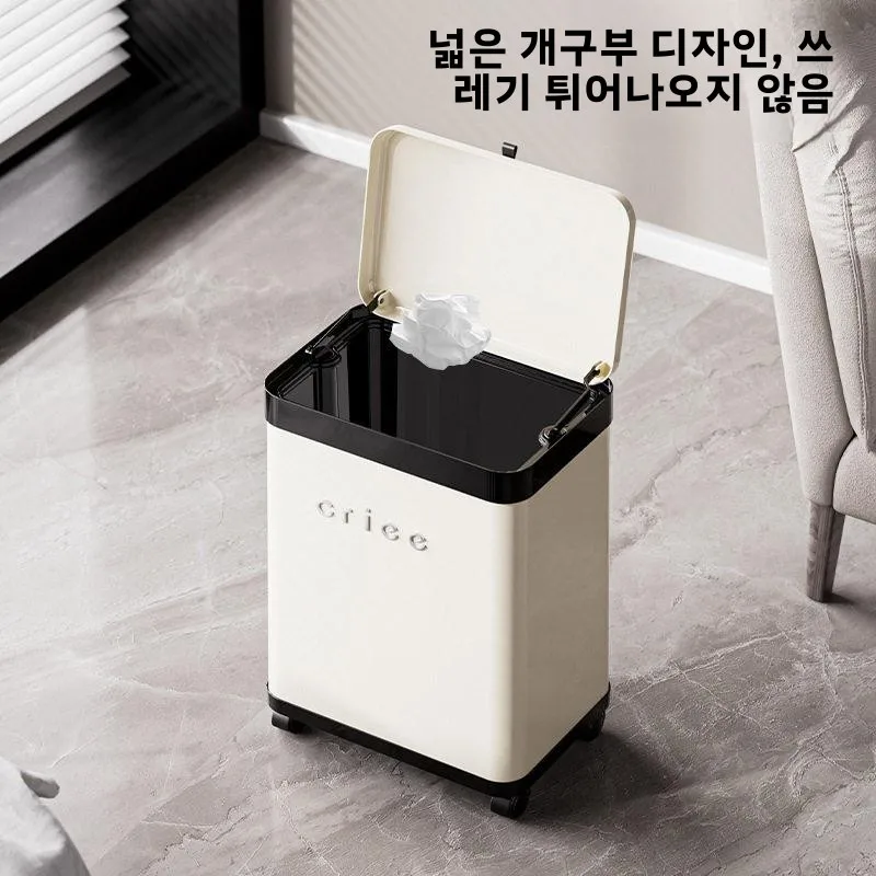 대용량 주방 쓰레기통 뚜껑 포함 바퀴 달린 자동차 커버 스타일 고급스러운 디자인 무상표 등록 상표 없음