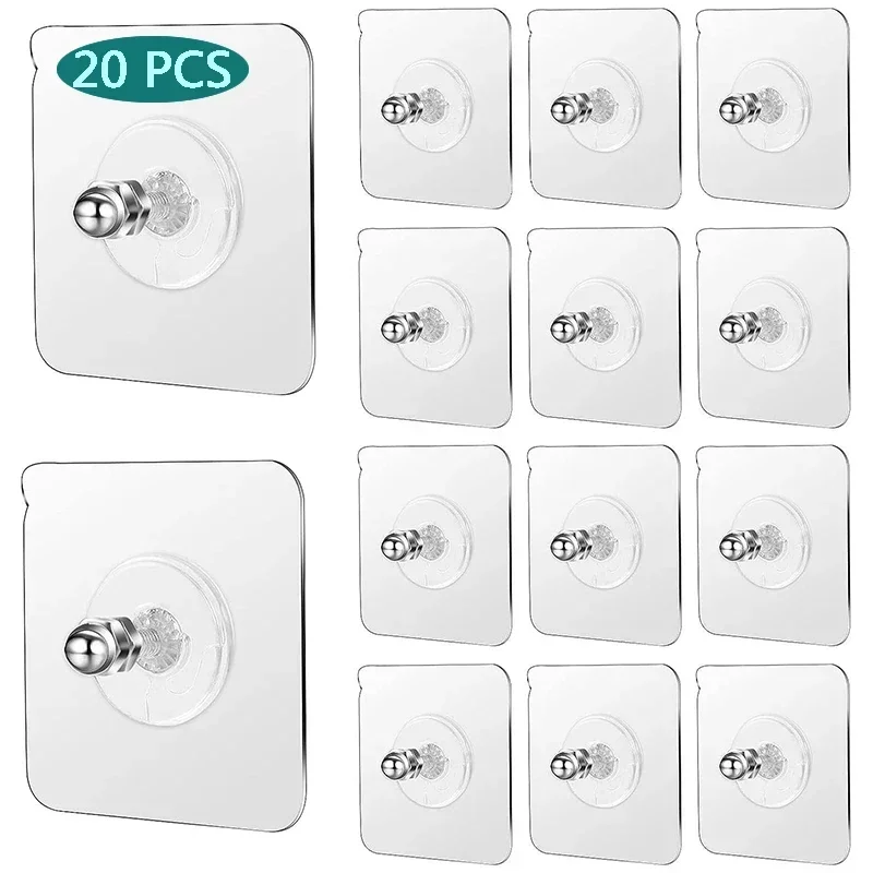 Adhesive Nails Wall Hooks Transparent Screw Stickers Wall Hook Closet Cabinet Shelf Pegs Hook Hangers Kitchen Bathroom multi purpose hooks,adhesive wall hook,self adhesive hooks,wall mount hooks,wall organizer hook,kitchen hooks