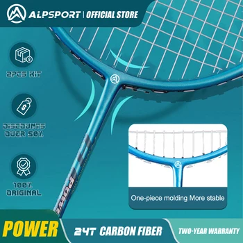ALP 파워 2개/1 배치 3U 공격 95g G4 배드민턴 라켓 T700 100% 카본 파이버 + 티타늄 배드민턴 라켓. 수입 오리지널 배치당 2개 초경량 스포츠 장비