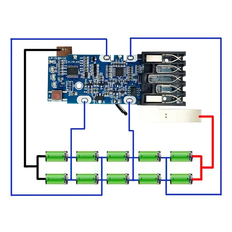Plastic Case PCBA Charging Protection Board for M18 Li-ion Battery Box Shell for Milwaukee 18V Lithium Battery Housing BMS Label
