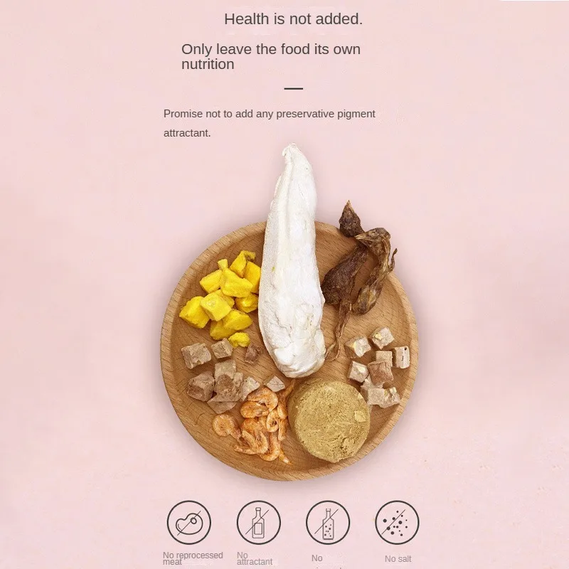 Cat and Dog Freeze Dried Snacks Freeze-dried Pet Snacks Egg Yolk Pellets Chicken Breast Raw Bone Beef Patties Salmon Krill Duck Neck Many Spring Fish Cat Snacks