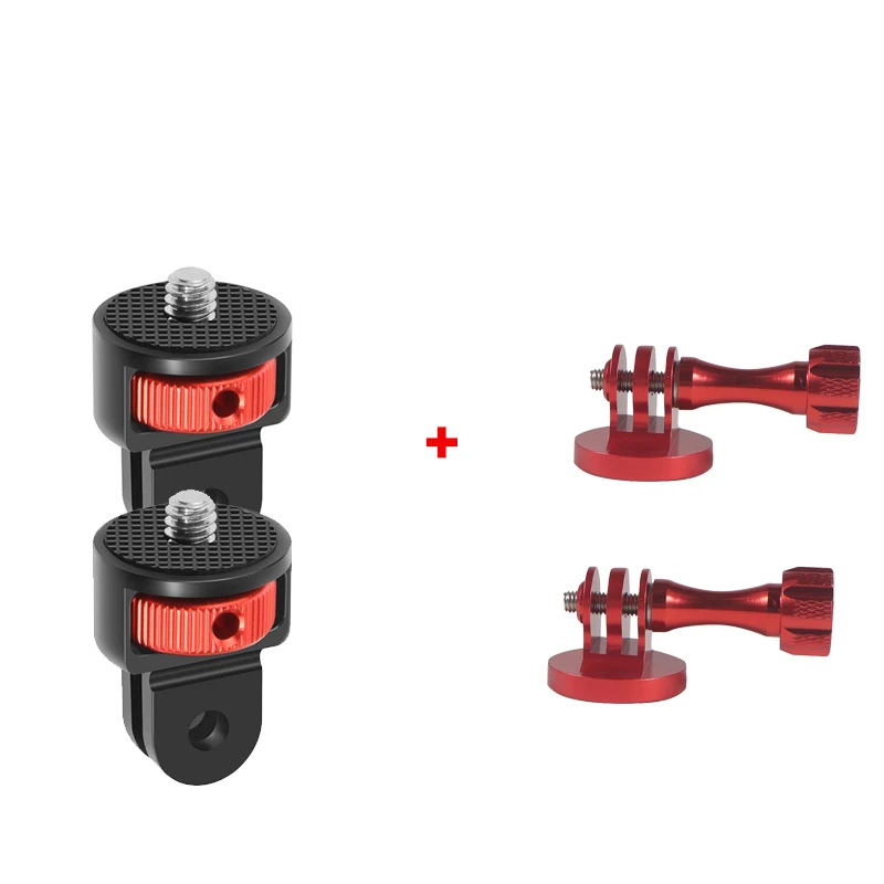 Aluminum 1/4 Inch Screw Tripod Adapter with 360° Rotating Mount