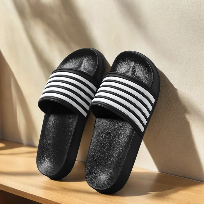 Trendy Men's Athletic Slides Durable Thick EVA Sole Lightweight Casual Home & Outdoor Wear Slides Summer utdoor Beach Slippers 6