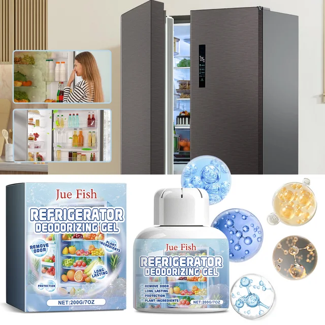 Gel désodorisant pour réfrigérateur, élimine rapidement les odeurs, maintient la fraîcheur du réfrigérateur, Protection à Long terme, déodorant pour réfrigérateur domestique 1