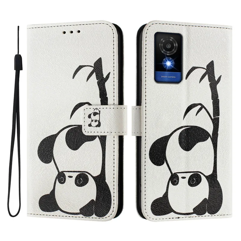 Elegant Leather Flip Cover Wallet with Magnetic Flower Bear Design Phone Case