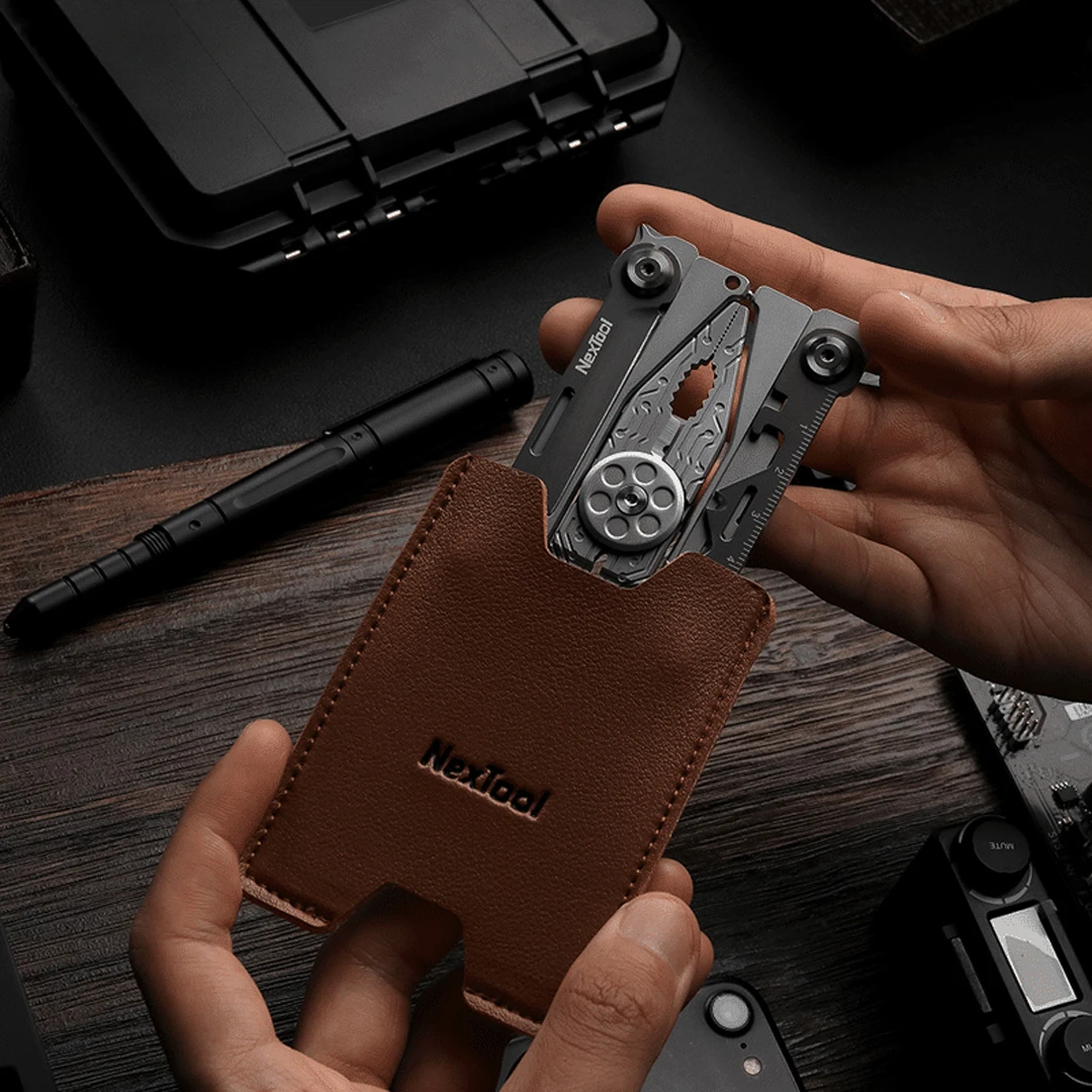 Nextool 미니 EDC 다기능 도구, 야외 휴대용 스크루 드라이버 렌치 플라이어, 나이프 필드 휴대 어라운드, 보관 가방, 14 in 1