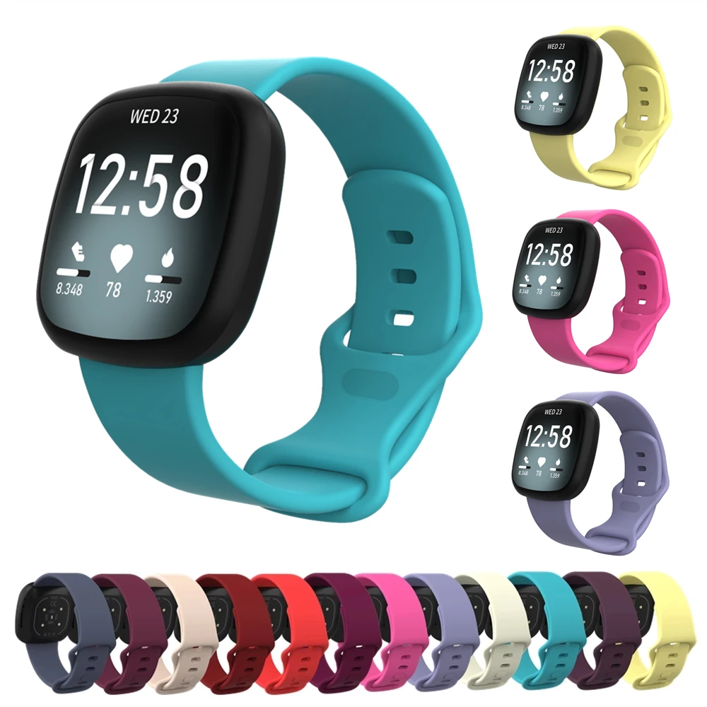 

Watch Strap For Fitbit Versa 3 / Sense Soft Silicone Wrist Band Sport Bracelet Correa Belt For Fitbit Versa3/Sense Accessorios