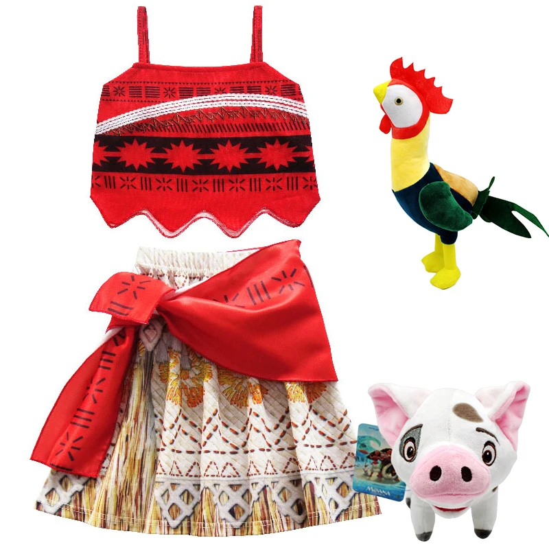 thumbnail image 1 of Disney Princess Vaiana Fantasy Niños Cosplay Moana Verano Niñas Carnaval Vestido Niños Ropa Conjunto Fiesta Navidad Disfraz Moana, 1 of 5