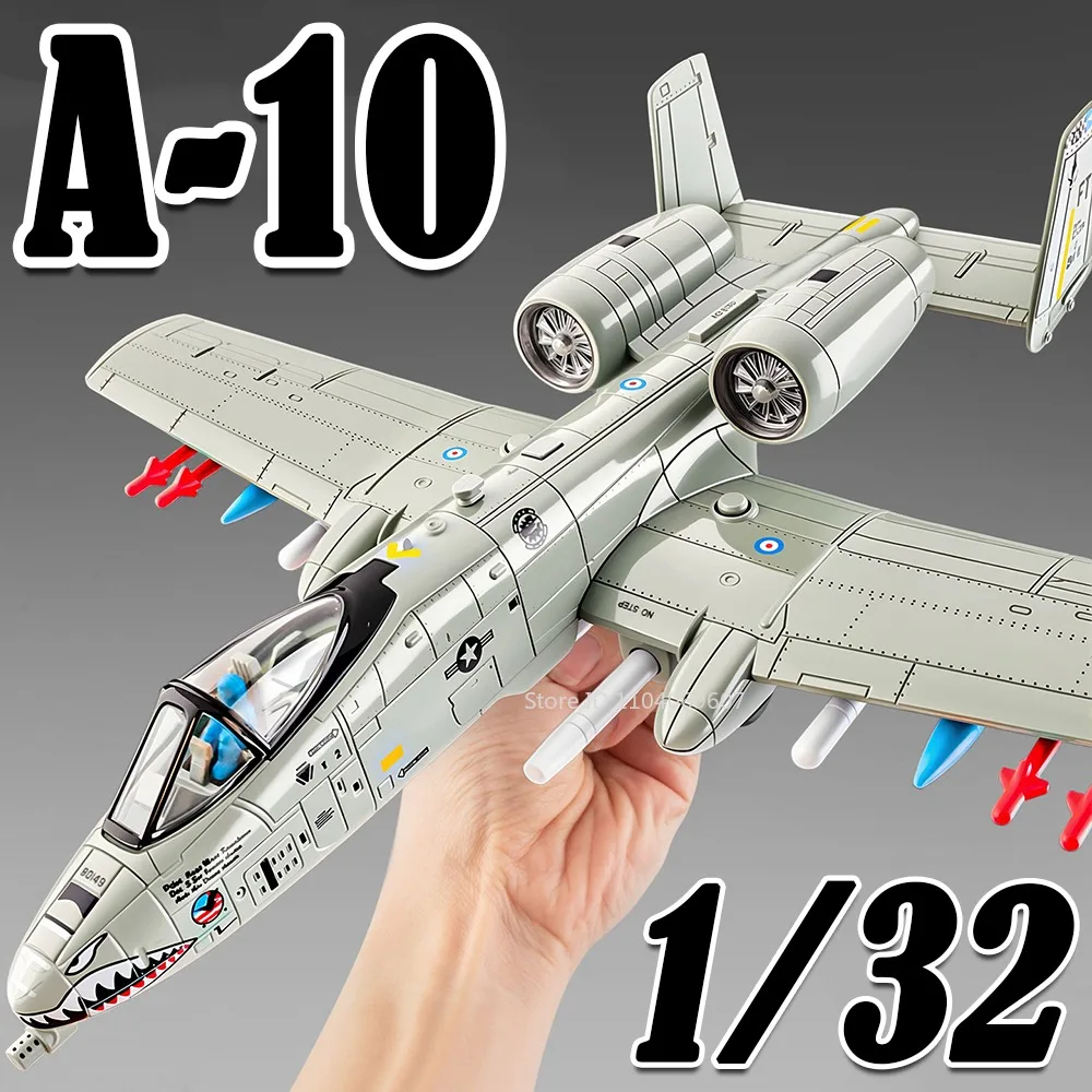 1:32 Alloy Model Fighter Jet with Sound and Light Features - Diecast Metal Aircraft with Movable Doors