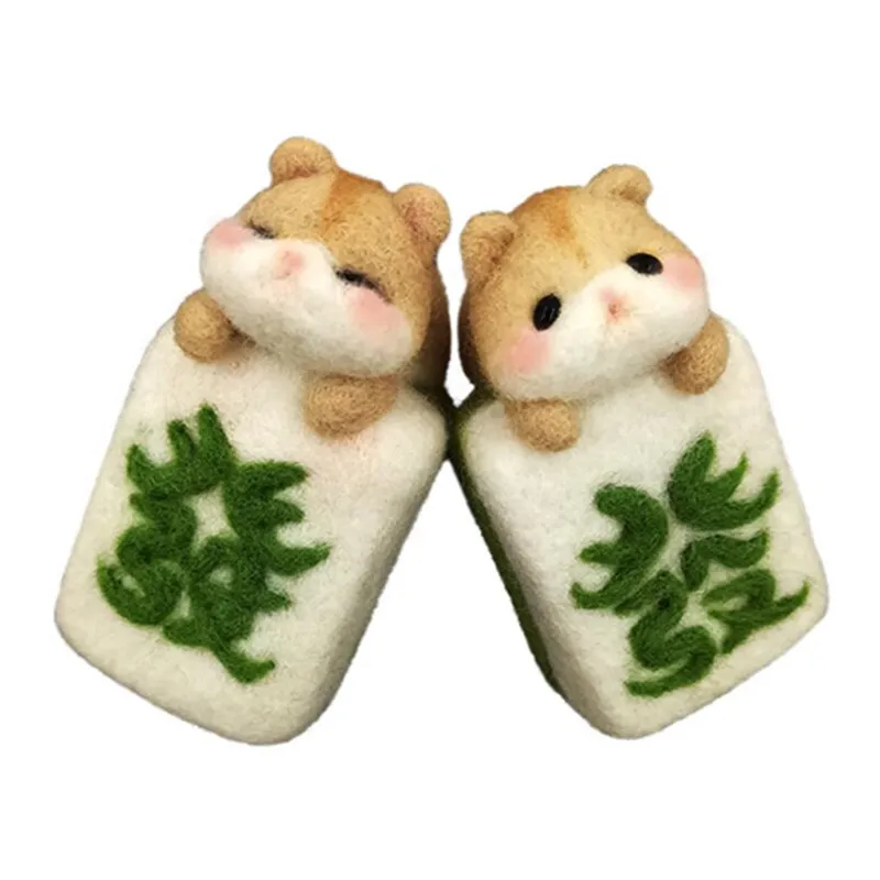 

Penguin series combination wool needlepoint kit wool felt needle felting keychain craft needlecraft DIY handmade