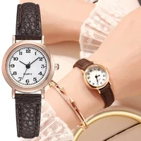 Classic Women's Casual Quartz Leather Band Strap Watch New Round Analog Clock Wrist Watches Designer Watches 1