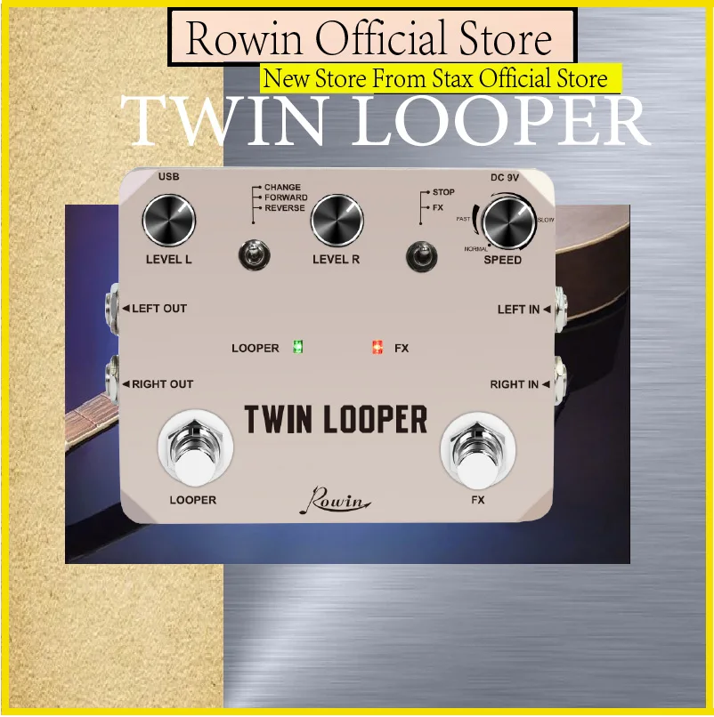 Rowin LTL02 Twin Looper Pedal Upgrades Looper Pedals For Electric