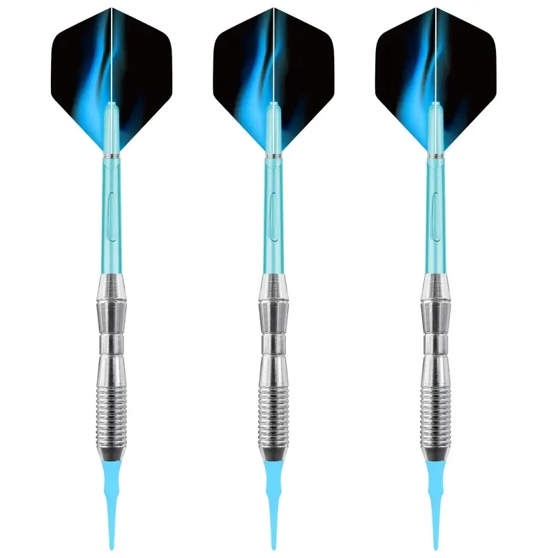 3pcs Of Soft-tip Darts About 18g Blue Four-part Assembly Standard Safety Shaft Aurora Wing Dart Flight Entertainment_desvips.com