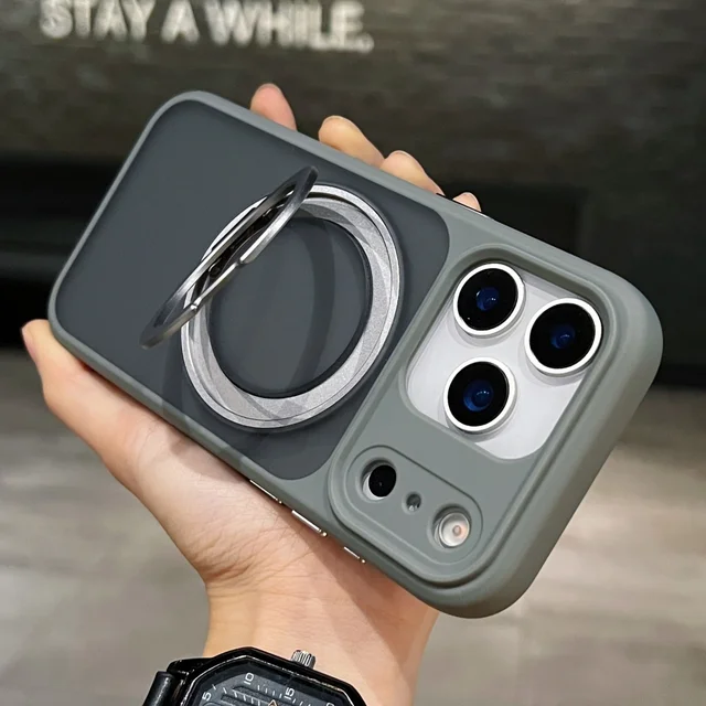 MagSafe Matte Rotating Stand Phone Case 4