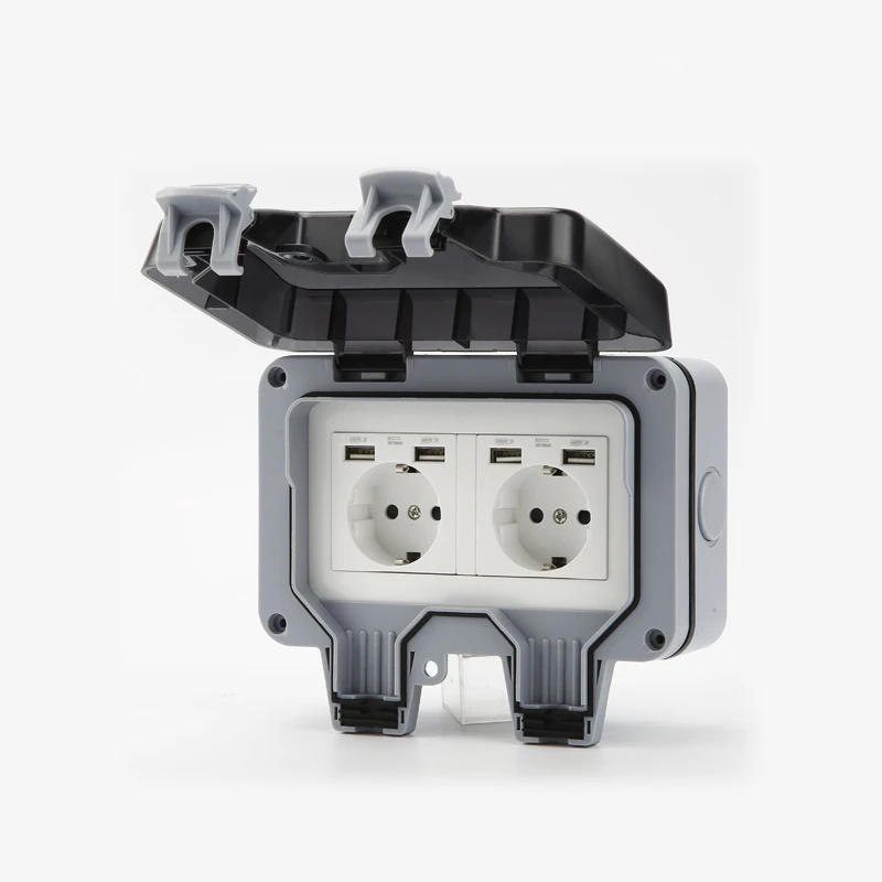 USB, prova da chuva, caixa da tomada, Reino Unido, UE, DE, Coreia