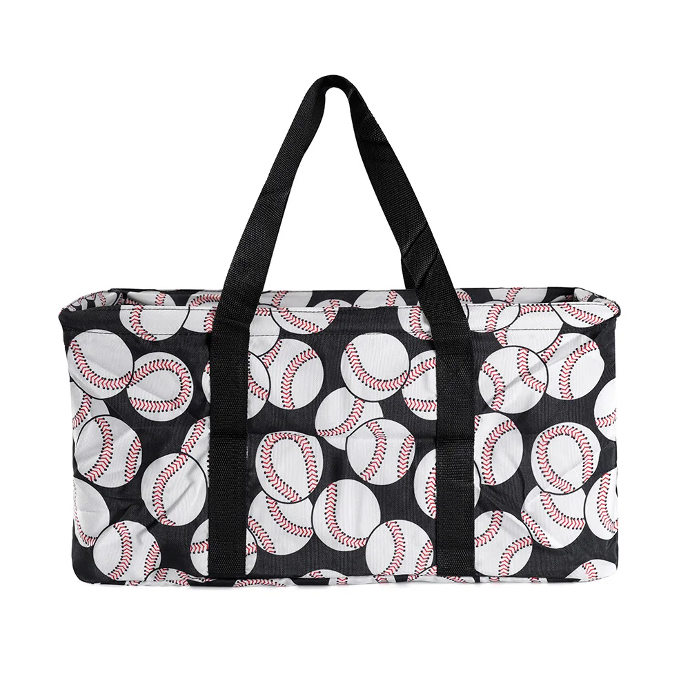 Fashion Ball Print Canvas Duffle Bags Women Soccer Pattern Weekend Luggage Bag Female Large Capacity Baseball Overnight Bag