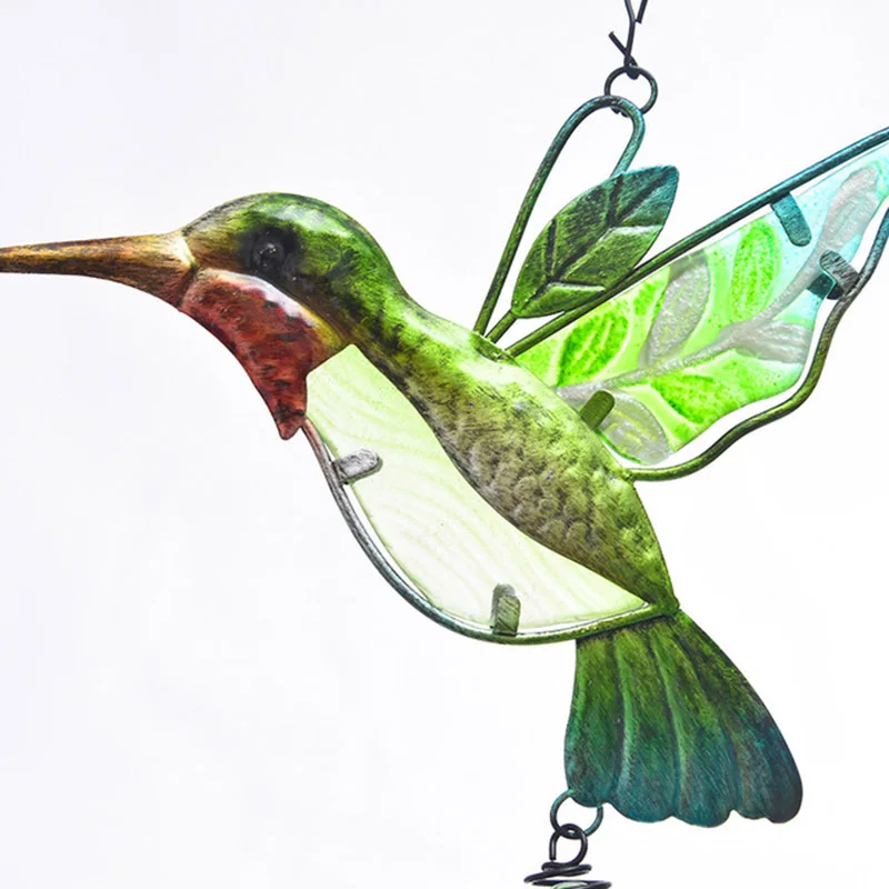 

Stained Wind Chimes Kingfisher Window Hanging Decorations Wall Ornament Garden Balcony Wind Chimes Home Decoration Crafts
